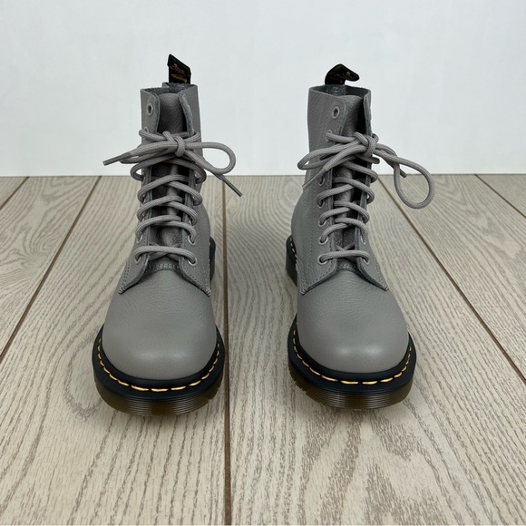 Dr. Marten's 1460 Pascal Virginia Leather Boots L6/EUR37 Zinc Grey $170 - Picture 2 of 10